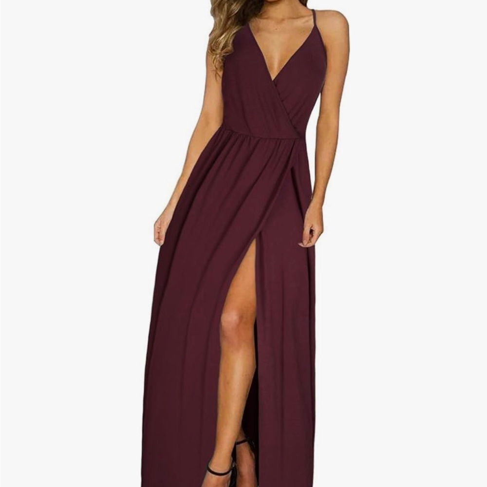 Dark red dress